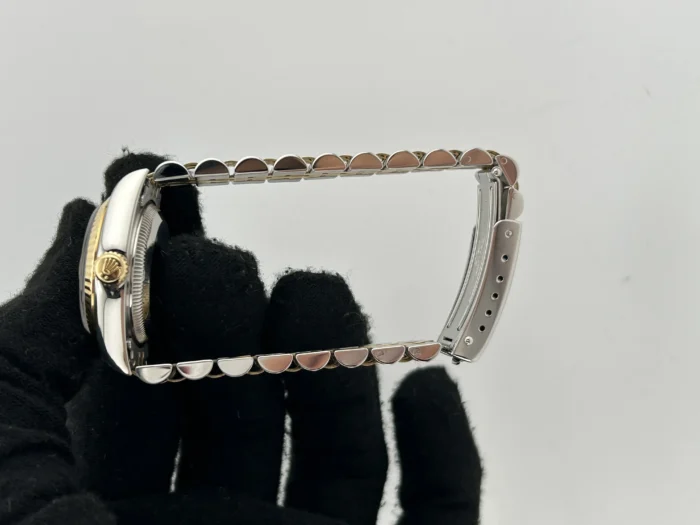 Rolex Datejust Lady Champagne Stick Dial on 2Tone Jubilee D-Link Bracelet Ref. 69173 - Image 6