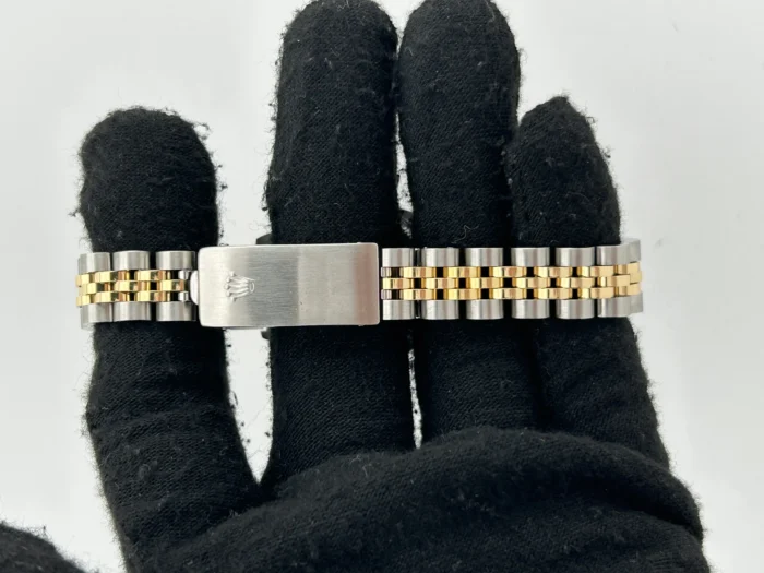 Rolex Datejust Lady Champagne Stick Dial on Jubilee D-Link Bracelet Ref. 69173 with Card - Image 4
