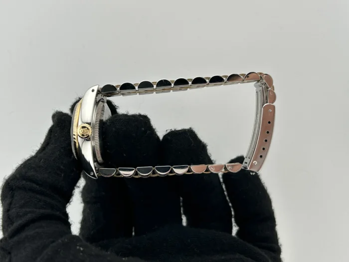 Rolex Datejust Lady Champagne Stick Dial on Jubilee D-Link Bracelet Ref. 69173 with Card - Image 6
