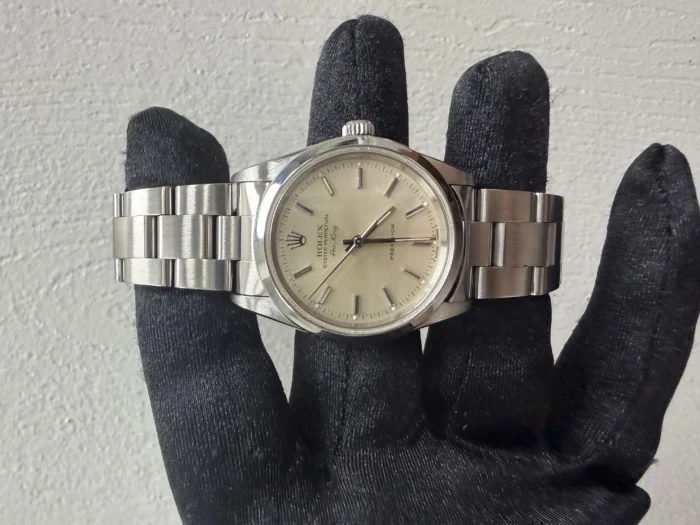 Rolex Air-King Silver Stick Dial on Oyster Bracelet Ref. 14000 - Image 2