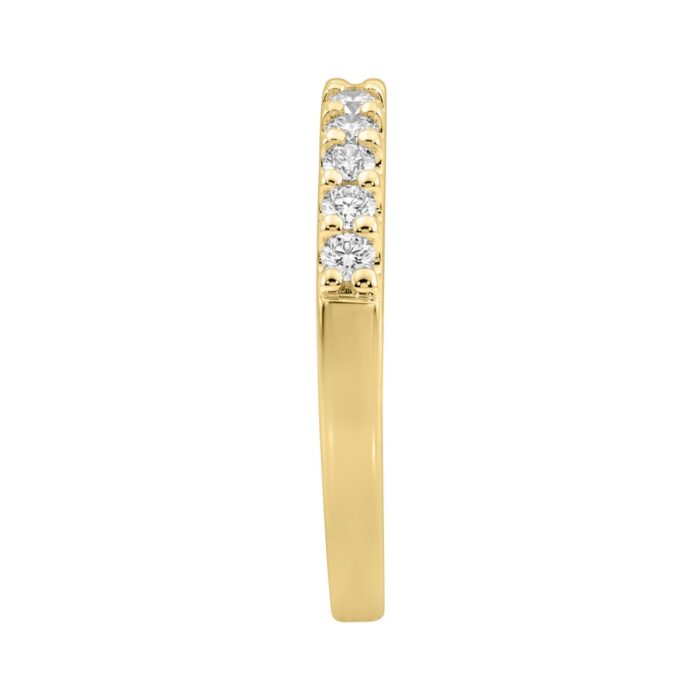Elegant 14K Yellow Gold Ladies Diamond Wedding Band With 1/3Ct Round Diamonds - Image 3
