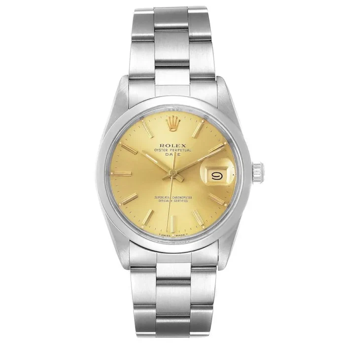Rolex Oyster Perpetual Date Champagne Stick Dial on Oyster Bracelet Ref. 15200 - Image 1