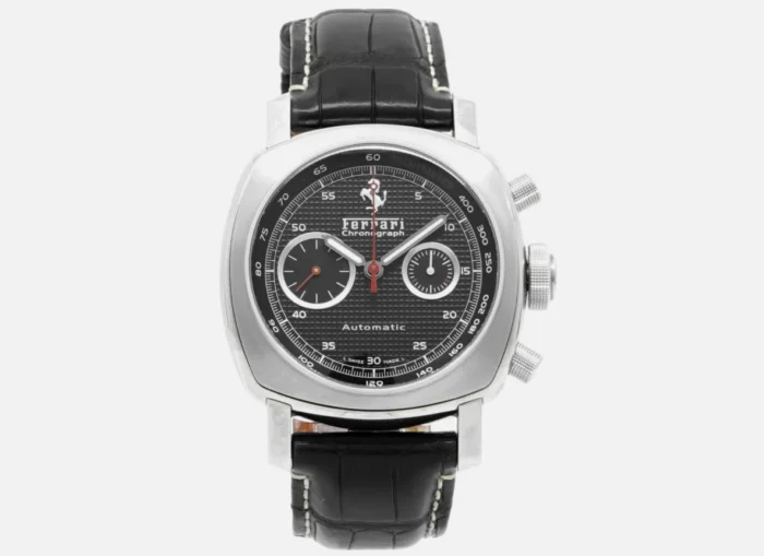 20927140_jqpjft1n0xy0k1f58ncnai938j1v.webp Panerai Ferrari GT Chronograph Black Dial on Rubber Strap Ref. F6656 with Card - Image 1
