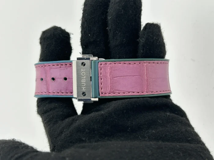 Hublot Big Bang Pop Art Amethyst Purple Dial on Pink & Blue Leather Band Ref. 341.SV.5199.LR.1905.PO - Image 4