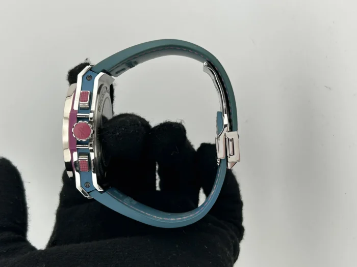 Hublot Big Bang Pop Art Amethyst Purple Dial on Pink & Blue Leather Band Ref. 341.SV.5199.LR.1905.PO - Image 6