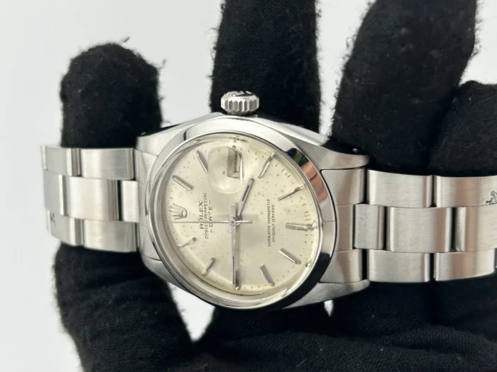 Rolex Oyster Perpetual Date Silver Index Dial on Oyster Steel Bracelet Ref. 1500 - Image 2