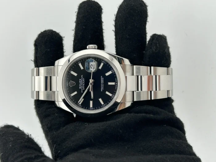 Rolex Datejust 41 Black Index Dial on Oyster Steel Bracelet Ref. 126300 with Card (New Style White) 2020 - Image 2