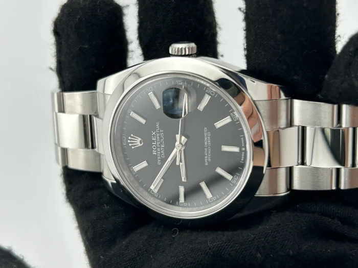 Rolex Datejust 41 Black Index Dial on Oyster Steel Bracelet Ref. 126300 with Card (New Style White) 2020 - Image 3