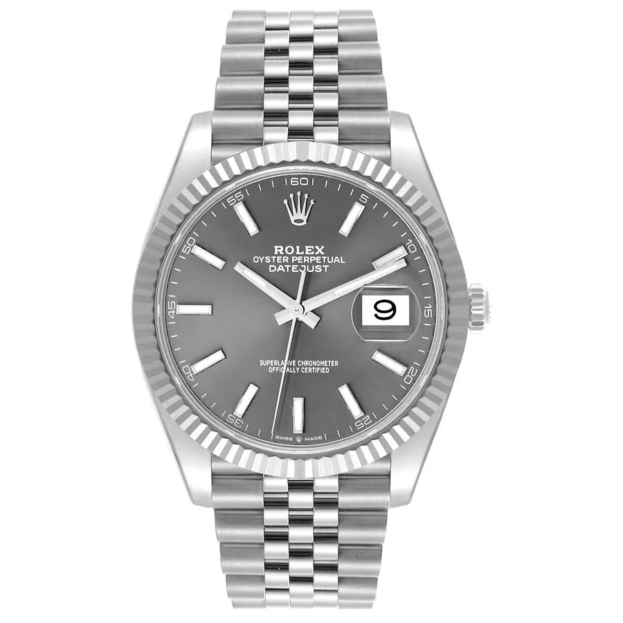 20928066_bmqp1t1ev72zrvfdopmuecfpypt2.webp Rolex Datejust Dark Rhodium Index Dial on D-Link Jubilee Bracelet Ref. 126334 with Card (New Style Green) 2026 - Image 1