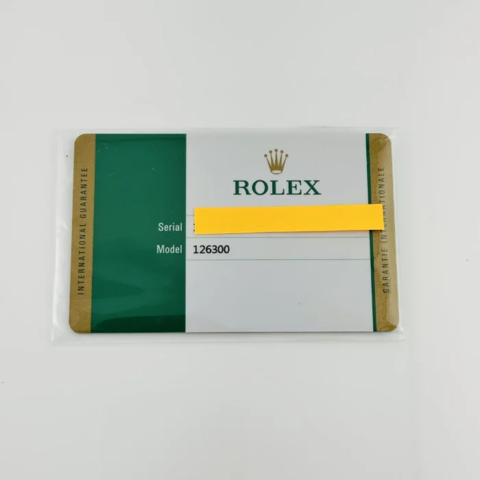 Rolex Datejust Silver Index Dial on Oyster Bracelet Ref. 126300 with Card (New Style White) 2019 - Image 7
