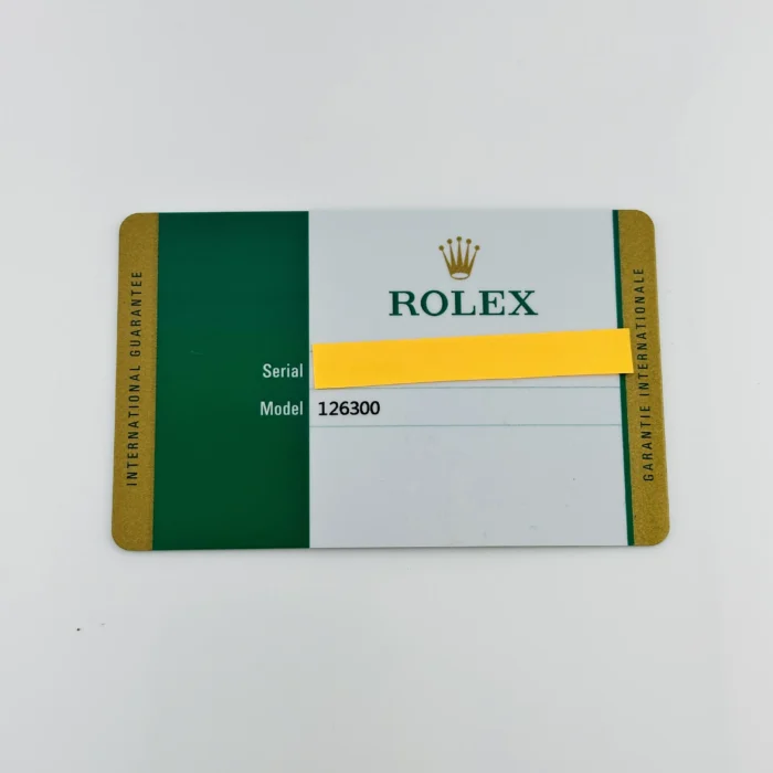 Rolex Datejust Silver Index Dial on Oyster Bracelet Ref. 126300 with Card (New Style White) 2019 - Image 2