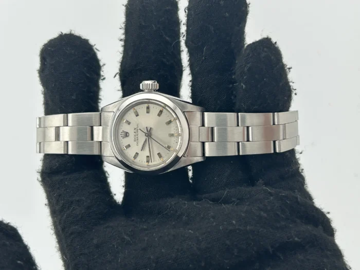 Rolex Oyster Perpetual Silver Index Dial on Oyster Steel Bracelet Ref. 6718 - Image 2