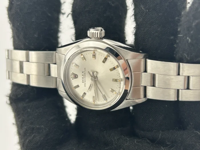 Rolex Oyster Perpetual Silver Index Dial on Oyster Steel Bracelet Ref. 6718 - Image 3