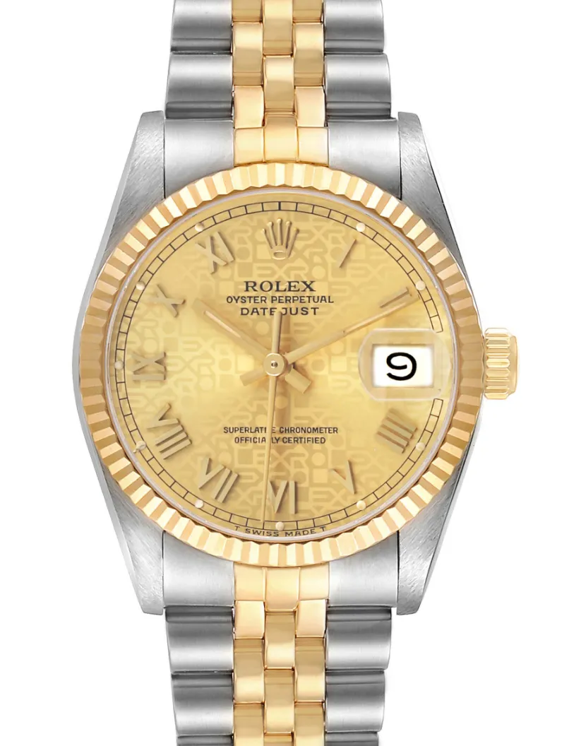 20928348_770n7iismeg3bjiq6nh5ltev71wz.webp Rolex Datejust 31 Champagne Anniversary Dial on 2Tone Jubilee D-Link Bracelet Ref. 68273 - Image 1