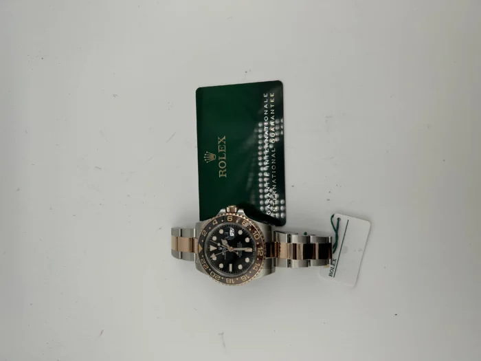 Rolex GMT-Master II "Root Beer" Black Dial on Oyster Bracelet Ref. 126711CHNR with Card (New Style Green) 2022 - Image 7