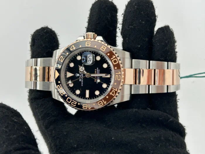 Rolex GMT-Master II "Root Beer" Black Dial on Oyster Bracelet Ref. 126711CHNR with Card (New Style Green) 2022 - Image 2
