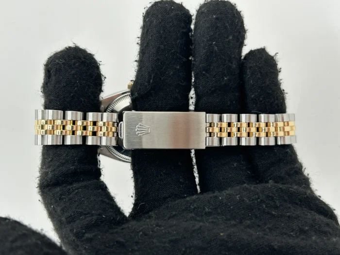 Rolex Date Champagne Stick Dial on 2Tone Jubilee D-Link Bracelet Ref. 6917 - Image 3