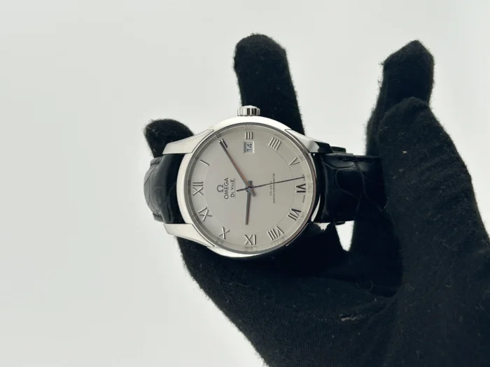 Omega De Ville Silver Roman Dial on Leather Ref. 433.13.41.21.02.001 with Card - Image 2