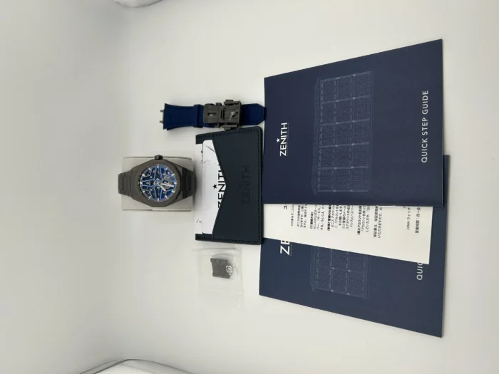 Zenith Defy Skyline Skeleton Blue Skeleton Dial on Titanium Bracelet Ref. 97.9300.3620/79.I001 with Card 2023 - Image 7