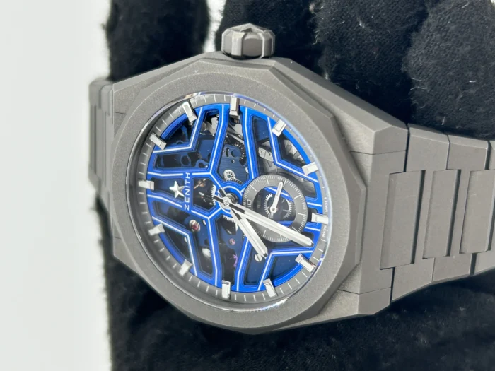 Zenith Defy Skyline Skeleton Blue Skeleton Dial on Titanium Bracelet Ref. 97.9300.3620/79.I001 with Card 2023 - Image 3