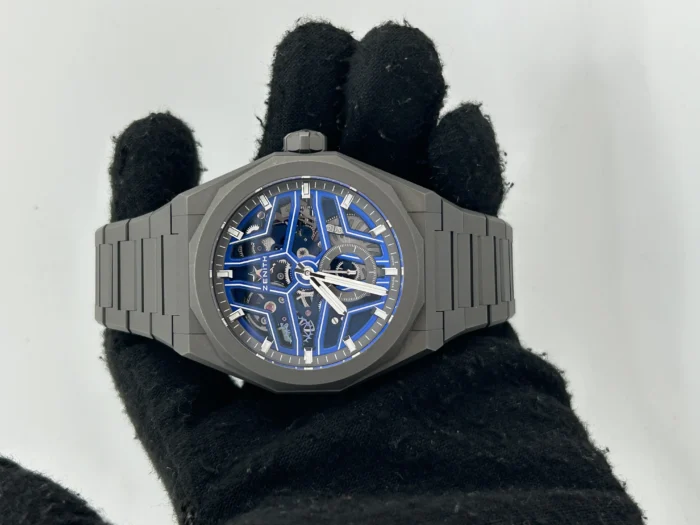 Zenith Defy Skyline Skeleton Blue Skeleton Dial on Titanium Bracelet Ref. 97.9300.3620/79.I001 with Card 2023 - Image 2