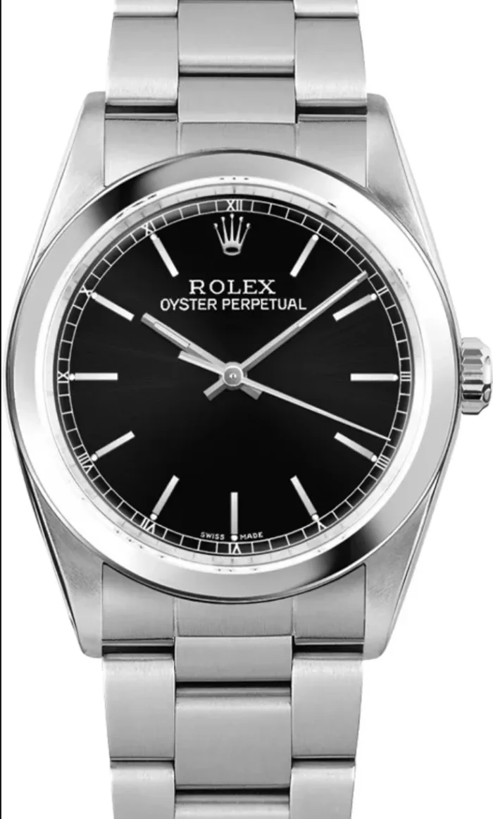 Rolex Oyster Perpetual 31 Black Stick Dial on Stainless Steel Bracelet Ref. 77080 with Papers 2006 - Image 1