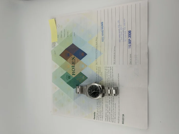 Rolex Oyster Perpetual 31 Black Stick Dial on Stainless Steel Bracelet Ref. 77080 with Papers 2006 - Image 7