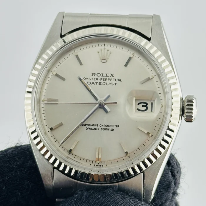 Rolex Datejust 36 Silver Stick Refinished Dial on Oyster Bracelet Ref. 1601 - Image 1