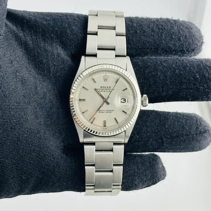 Rolex Datejust 36 Silver Stick Refinished Dial on Oyster Bracelet Ref. 1601 - Image 2