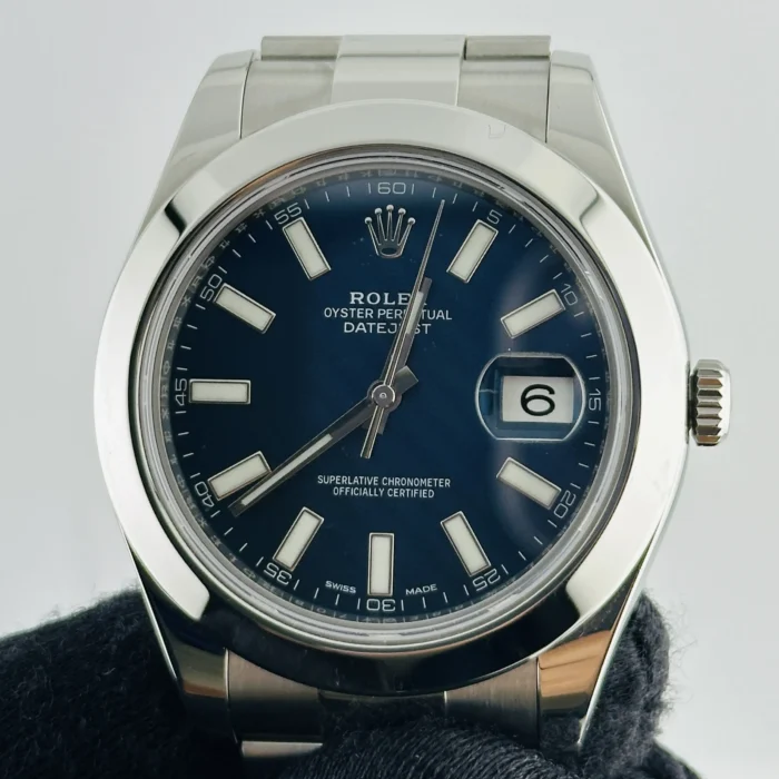 Rolex Datejust Blue Stick Dial on Oyster Bracelet Ref. 116300 with Card (New Style White) 2016 - Image 2