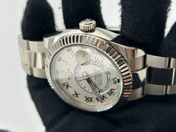 Rolex SkyDweller Ivory Satin Finish Roman Dial on Oyster Steel Bracelet Ref. 326939 with Card 2015 - Image 3