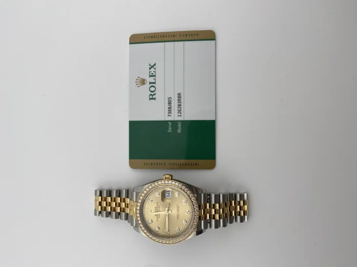 Rolex Datejust 36 Champagne Diamond Dial on Jubilee Ref. 126283RBR with Card 2019 - Image 7