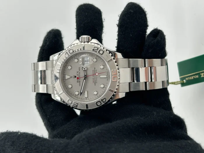 Rolex Yacht Master Platinum Dial on Oyster Rivet Bracelet Ref. 16622 - Image 2