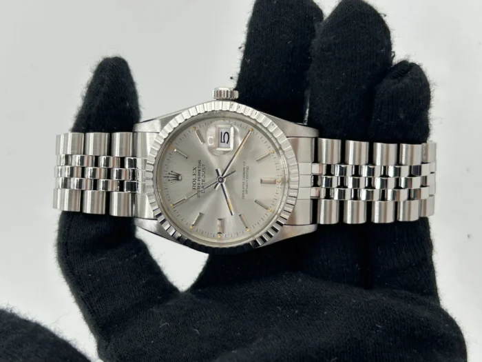 Rolex Datejust 36 Silver Stick Dial on Jubilee D-Link Bracelet Ref. 16030 - Image 2