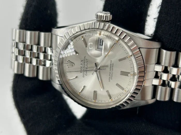 Rolex Datejust 36 Silver Stick Dial on Jubilee D-Link Bracelet Ref. 16030 - Image 3