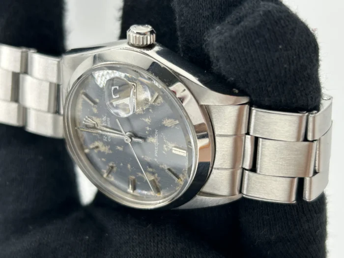 Rolex Oysterdate Precision Dark Gray Dial on Oyster Rivet Bracelet Ref. 6694 with Service Papers 1989 - Image 2
