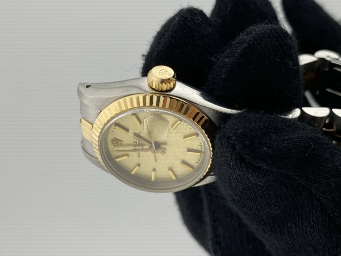 Rolex Datejust Lady Champagne Linen Stick Dial on Jubilee Ref. 69173 - Image 3