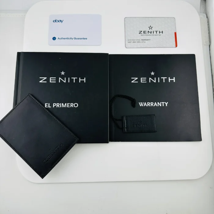 Zenith Pilot Type 20 Montre d'Aeronef Black Dial on Leather Band Ref. 03.2430.4054 with Card - Image 9