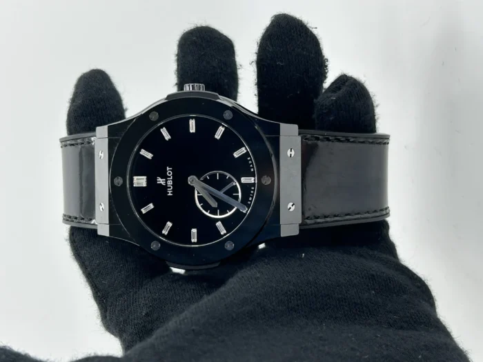 Hublot Classic Fusion Clasico Ultra Thin Black Dial on Black Rubber Band Ref. 515.CS.1270.VR - Image 2