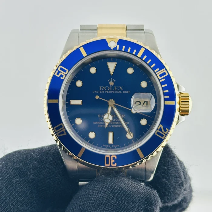 Rolex Submariner Blue Dial on Oyster Bracelet Ref. 16613 - Image 2