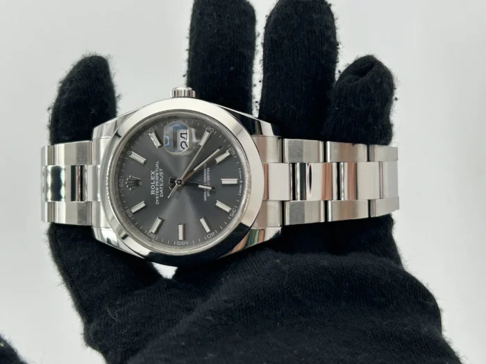 Rolex Date Just Rhodium Dial on Jubilee Ref. 126300 with Card 2019 - Image 2