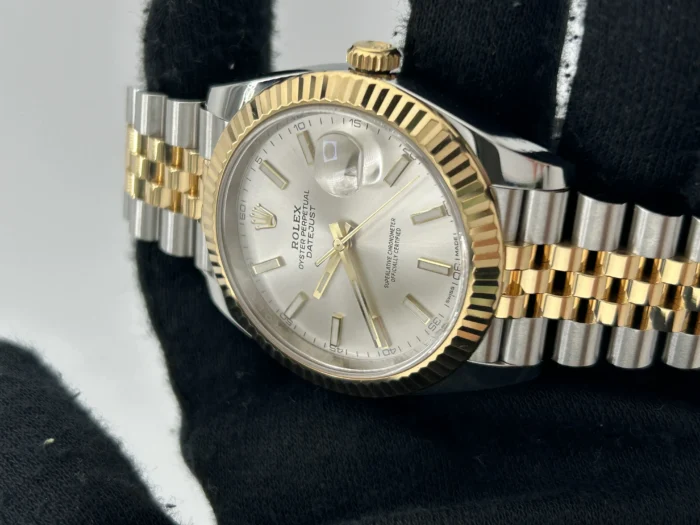 Rolex Datejust 41 Silver Index Dial on Jubilee Ref. 126333 with Card (New Style White) 2018 - Image 3