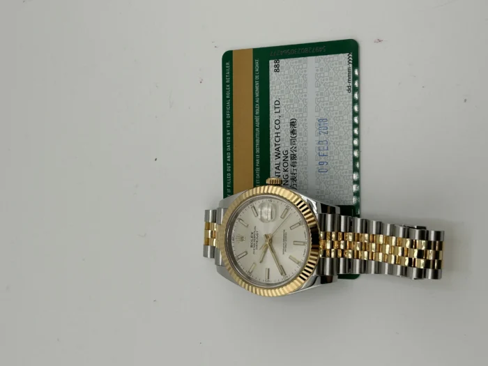 Rolex Datejust 41 Silver Index Dial on Jubilee Ref. 126333 with Card (New Style White) 2018 - Image 7