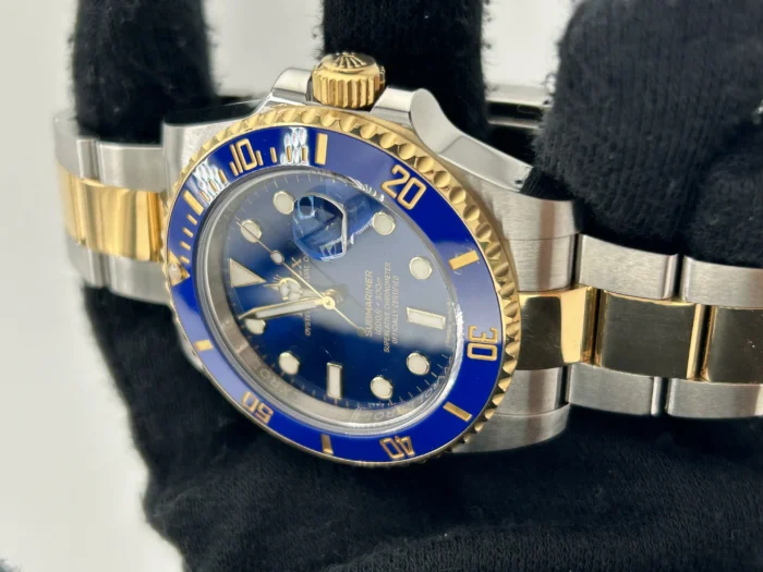 Rolex Submariner Blusey Blue Dial on Oyster Steel Bracelet Ref. 116613LB with Card 2020 - Image 3