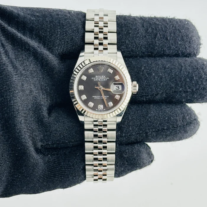 Rolex Datejust Lady Rhodium Diamond Dial on Jubilee Ref. 279174 with Card (New Style Green) 2019 - Image 3