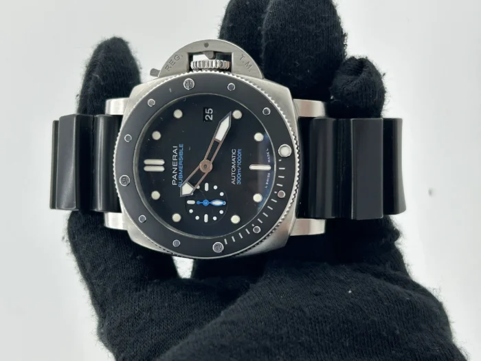 Panerai Luminor Submersible 3 Days Black Dial on Black Rubber Strap Ref. PAM00683 with Papers 2019 - Image 2