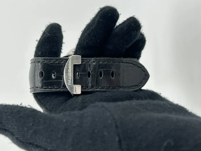 Panerai Luminor Marina Black Arabic Dial on Strap Ref. PAM00104 with Papers 2002 - Image 3