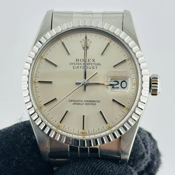 Rolex Datejust Silver Stick Dial on Jubilee D-Link Bracelet Ref. 16030 - Image 2