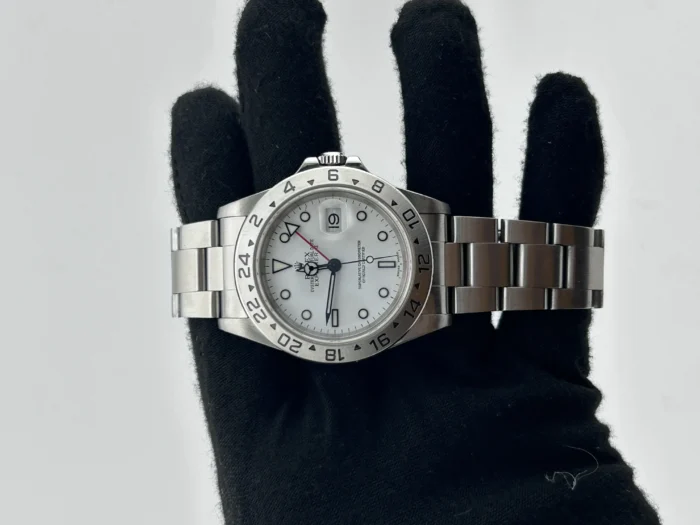 Rolex Explorer II White Dial on Oyster Ref. 16570 with Papers 2000 - Image 2