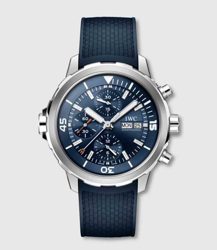 IWC Aquatimer Chronograph Blue Dial on Rubber Strap Ref. IW376806 with Card 2024 - Image 1